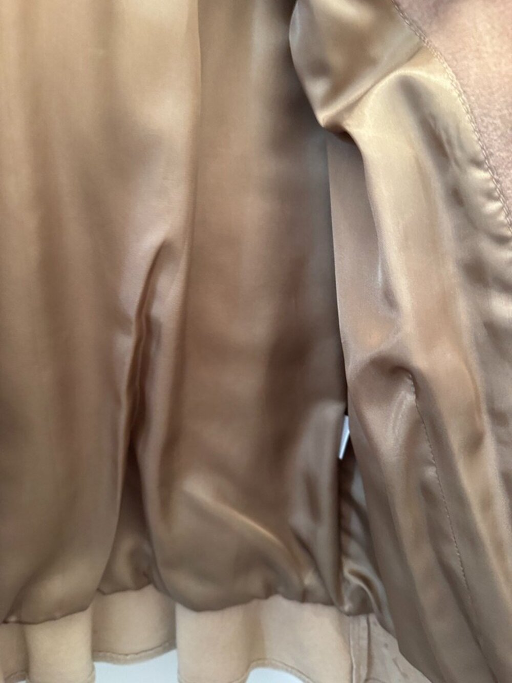Elliott Lauren Tan Suede Jacket Button Front Cropped Blazer Size 8, Excellent - Picture 9 of 11